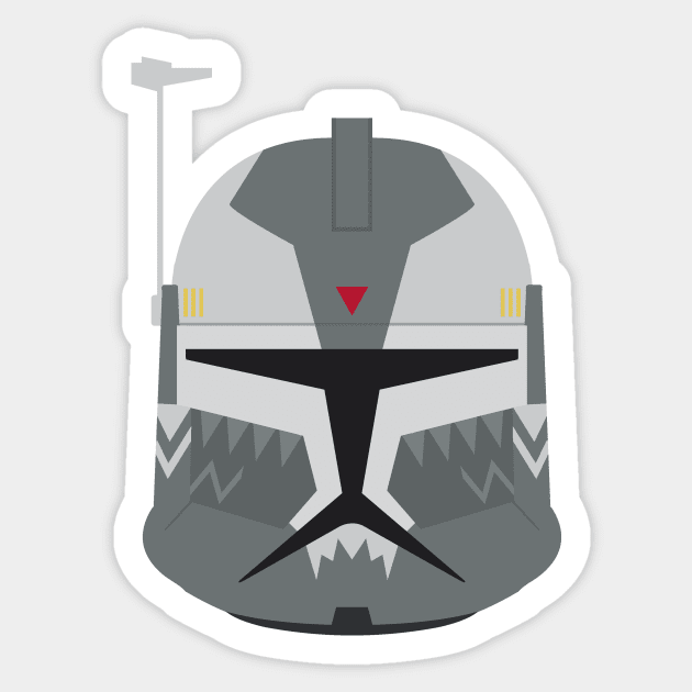 Commander Wolffe head phase 1 v1 sticker Sticker by camerongillum